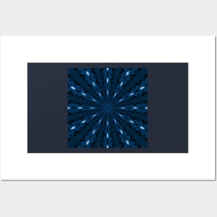 Pixel Patterns Navy Blue symmetric Posters and Art